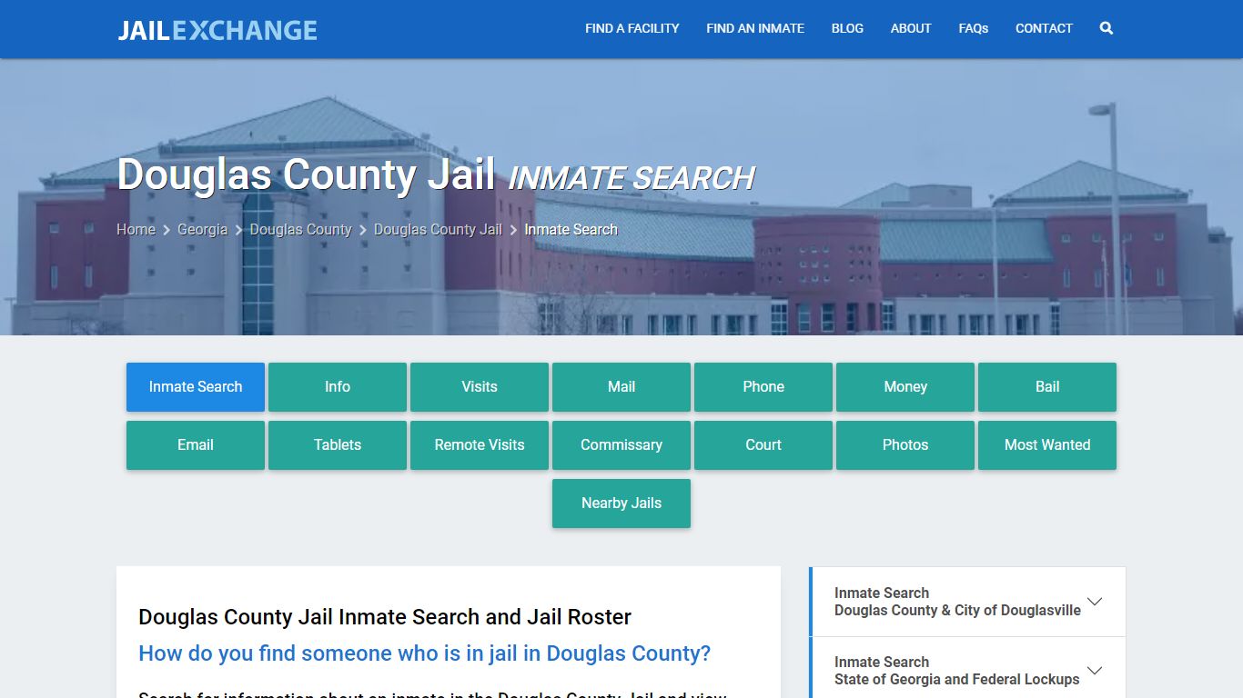 Inmate Search: Roster & Mugshots - Douglas County Jail, GA - Jail Exchange